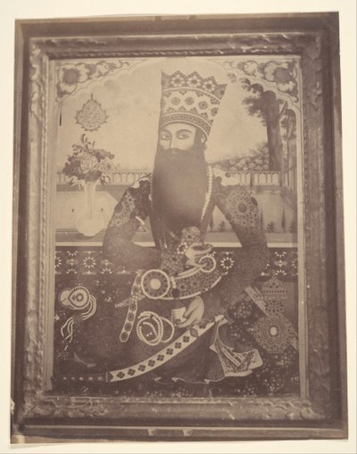 [Fath-Ali Shah，曾经属于Hmah的绘画[]Saula，国王的叔叔。]，1840-60年代。 作者 可能是路易吉·佩斯 (Luigi Pesce) 的作品。