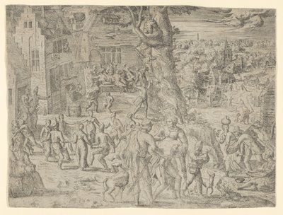 乡村集市，1549.，1549.。 作者 可能是 Peeter van der Borcht 所著。