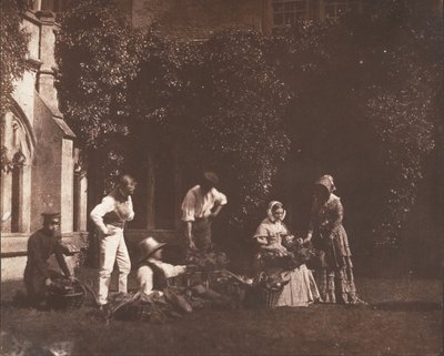 卖水果的人，约1845年。 作者 可能由威廉·亨利·福克斯·塔尔博特 (William Henry Fox Talbot) 创作。