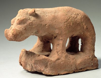 公元前4千年的河马（烧制粘土） 作者 Predynastic Period Egyptian