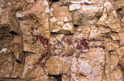 A running goat, Mesolithic period, Spain, Remigia cave, Barranco de la Gasulla, Ares del Maestre (painting) 作者 史前史前