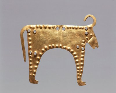 保加利亚、索非亚、国家历史博物馆、Gold Lef 与瓦尔纳的动物形象 作者 史前史前