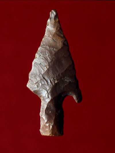 埃及古董：来自埃及法尤姆 (Fayyum 或 Fayum) 遗址的箭尖。 前王朝时期。 Verone，Museo Civico di Storia Naturale，意大利 作者 史前史前
