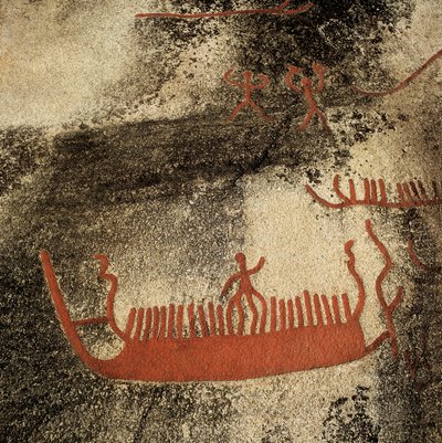 船上的人物，约公元前 1000 年（岩画） 作者 史前史前