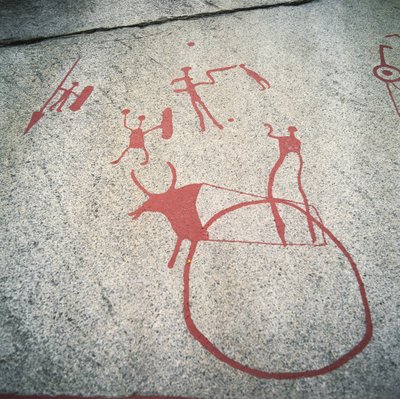 瑞典，瓦斯特拉-戈塔兰德县，塔努姆或塔努姆谢德的岩石雕刻 作者 史前史前