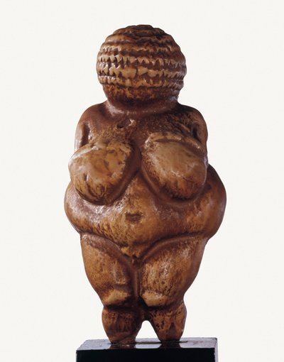 The Venus of Willendorf. Statuette of limestone depicting a woman with very developed forms. 23000 BC (limestone) 作者 史前史前