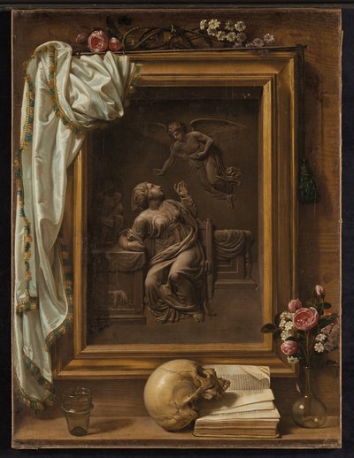 Trompe-l“代表天使报喜的青铜浅浮雕眼，1825年 作者 Prospero Mallerini