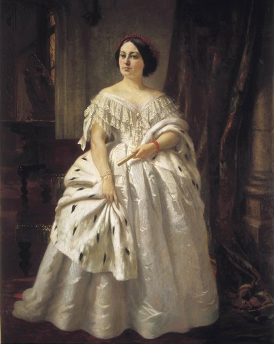 特奥多拉·拉马德里德 (1821-1886)。 西班牙女演员（布面油画） 作者 Prudent Louis Leray