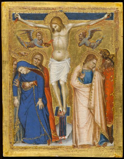 十字架上钉死，c.1330（面板上的蛋彩画和金箔） 作者 Puccio and Stefano Capanna