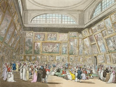 展览室，萨默塞特宫，来自&39;Ackermann&39;s Microcosm of London&39;，1808年（彩色aquatint） 作者 普金和罗兰森