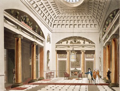 大厅，Carlton House，来自Ackermann的“伦敦微观世界” 作者 普金和罗兰森