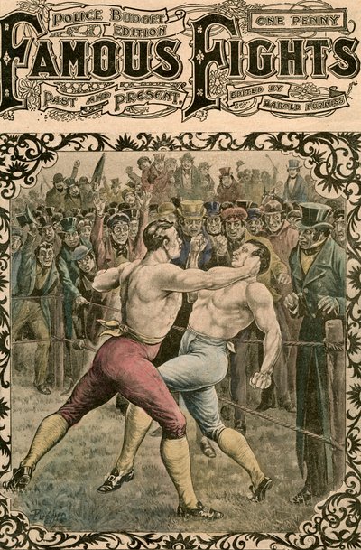 迪克·柯蒂斯（Dick Curtis）和杰克·珀金斯（Jack Perkins）之间的战斗，于1828年19世纪末或20世纪初。 作者 普格尼斯