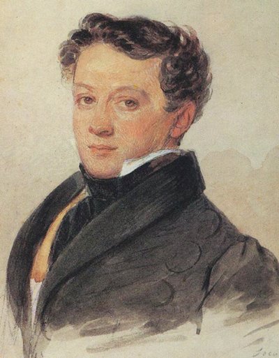 谢尔盖·伊万诺维奇·屠格涅夫的肖像1792-1827，1810年代 作者 Pyotr Fyodorovich Sokolov