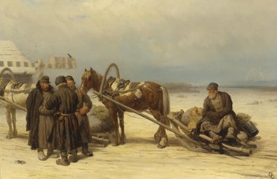 在大门口 作者 彼得·彼得罗维奇·索科洛夫（Pyotr Petrovich Sokolov）