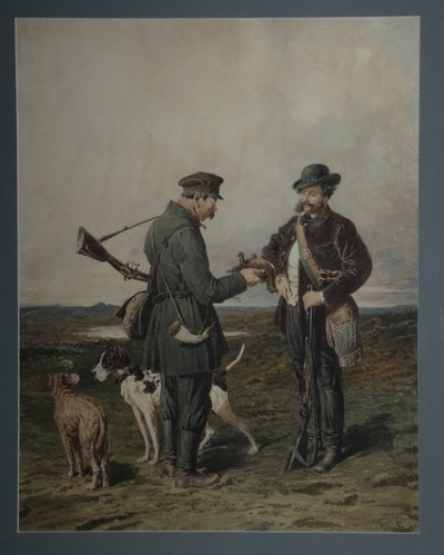 狩猎者，1864年 作者 彼得·彼得罗维奇·索科洛夫（Pyotr Petrovich Sokolov）