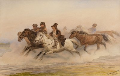 守夜人》。屠格涅夫的《猎人画册速写》插图，1867年 作者 彼得·彼得罗维奇·索科洛夫（Pyotr Petrovich Sokolov）