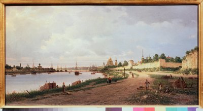 Pskov (Russie) (Pskov) - Peinture de Pyotr Petrovich Vereshchagin (Piotr Verechtchaguine) (1836-1886), huile sur toile 作者 彼得·彼得罗维奇·韦列夏金