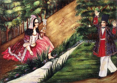 青春在河边降临，女孩，约1863-4 作者 卡贾尔学校