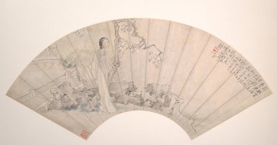 一个美女，日期为1876年。 作者 钱惠安