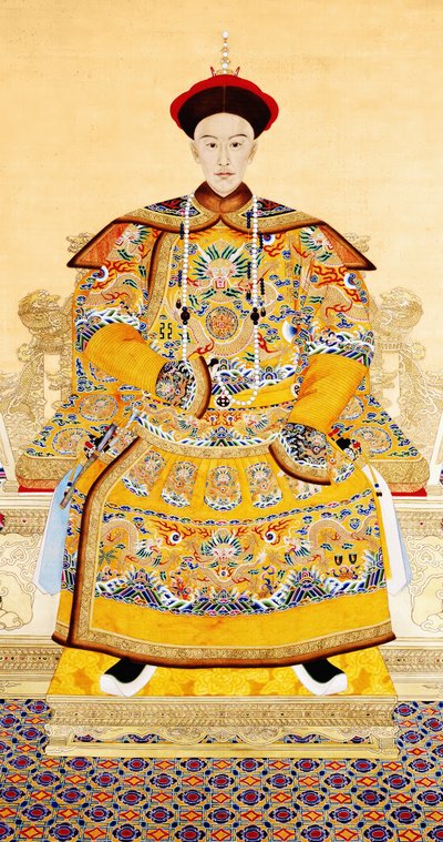 光绪皇帝（1871 - 1908）（绢本水墨设色） 作者 清代中文学校