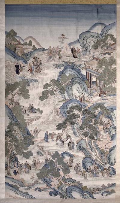 群仙聚会，约 1800 年（纺织品） 作者 清代中文学校