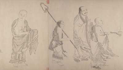 十六罗汉》，16世纪。 作者 仇英