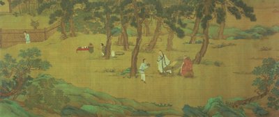 赵梦甫写心经换茶 作者 仇英
