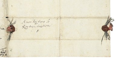 1596年，英国伊丽莎白一世致法国亨利四世的一封信的地址 作者 英国女王伊丽莎白一世和