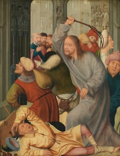 基督将钱庄主赶出圣殿（油画） 作者 昆汀·马西斯或 Matsys
