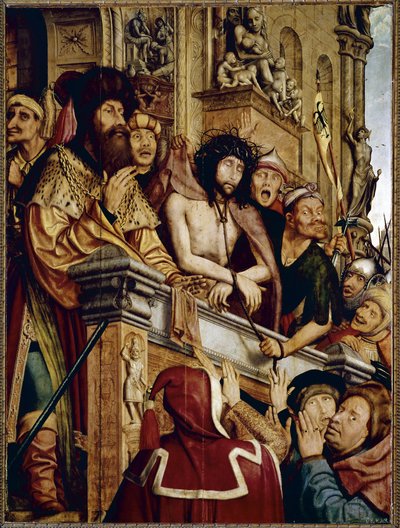 Ecce Homo，基督呈现给人民。(油画板上 作者 Quentin Massys 或 Metsys