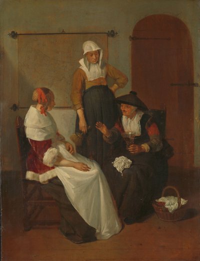 一次保密的聊天 作者 Quiringh Gerritsz. van Brekelenkam