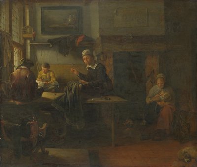 裁缝铺的内部，c。 1660 作者 Quiringh Van Brekelenkam
