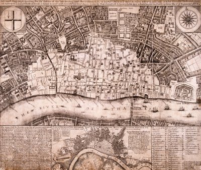 伦敦地图，1666年 作者 RP
