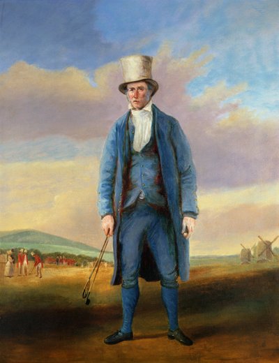 “老Alick”，Alick Brotherton（1756-1840）皇家布莱克希思高尔夫俱乐部的打孔者，1835 作者 RSE加仑