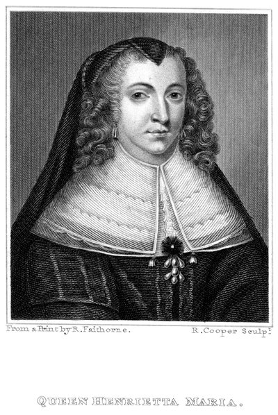 亨丽埃塔·玛丽亚（Henrietta Maria）1609-1669。皇后为19世纪的国王查理一世（1600-1649）配偶。 作者 库珀
