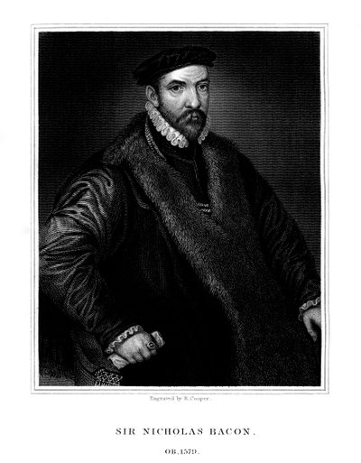 尼古拉斯·培根爵士，英国政治家，1826年。 作者 库珀