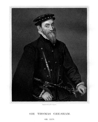 托马斯·格雷沙姆爵士（Thomas Gresham），英国商人和金融家，1823年。 作者 库珀