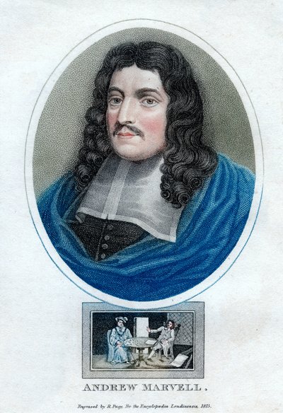 英国形而上学的诗人安德鲁·马维尔（Andrew Marvell），1815年。 作者 R.佩奇