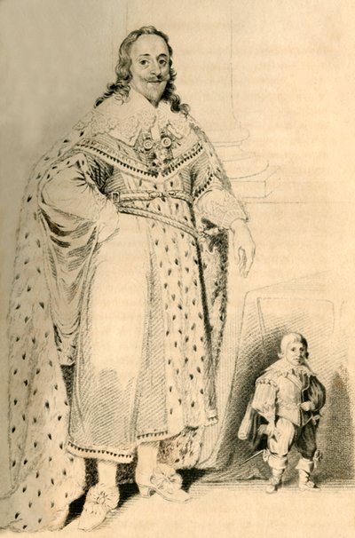 杰弗里·哈德森（Jeffery Hudson），享年30岁，高18英寸。 -1821年，国王查理一世的矮人。 作者 R.佩奇