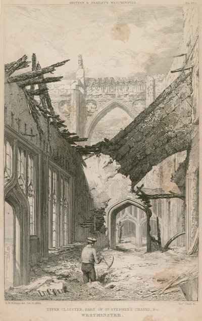 Upper Cloister，St Stephen&39;s Chapel的一部分，威斯敏斯特，伦敦 作者 RW帐单