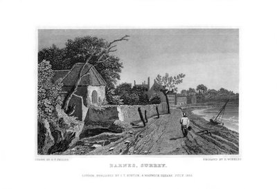 萨里·巴恩斯（Barnes，Surrey），1830年。 作者 R·温克尔斯