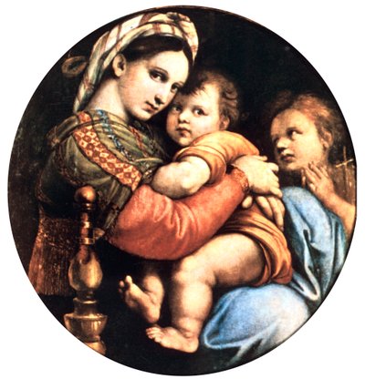圣母玛利亚（Madonna della Seggiola），1514年 作者 Raffaello Sanzio Raphael