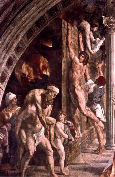Borgo细节中的火焰，1514年 作者 拉斐尔（Raffaello Sanzio Raphael）