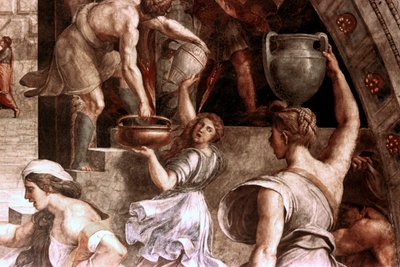 《 Borgo细节中的火》，1514年 作者 拉斐尔（Raffaello Sanzio Raphael）