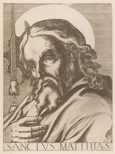 马特乌斯万岁
马提亚圣歌》（物品上的标题）
Christus, Maria en de twaalf apostelen（系列标题）
Il sacrato collegio apostolico（系列标题） 作者 拉斐尔（Raffaello Schiaminossi）