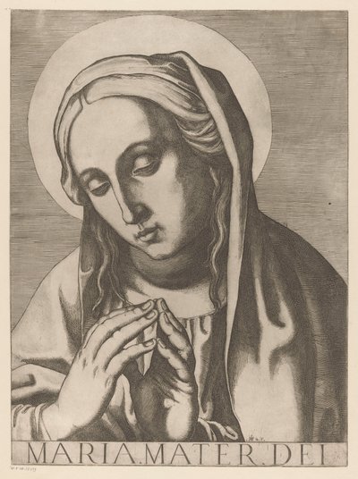 玛丽亚
玛丽亚母校（物品上的标题）
Christus, Maria en de twaalf apostelen（系列标题）
Il sacrato collegio apostolico（系列标题） 作者 拉斐尔（Raffaello Schiaminossi）