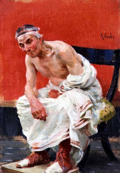 思考的瞬间(Un Momento di Pensiero) (小组) 作者 拉斐尔·索尔比（Raffaello Sorbi）