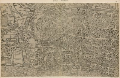 Civitas Londinium，来自伊丽莎白女王统治时期的市政厅图书馆的原始调查 作者 拉尔夫·阿加斯（Ralph Agas）