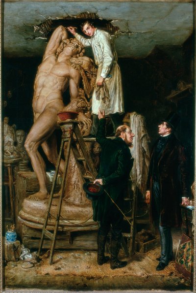 约翰格雷厄姆湖在他的工作室，1881年 作者 拉尔夫·赫德利