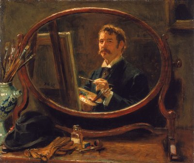 自画像，1895年 作者 拉尔夫·赫德利